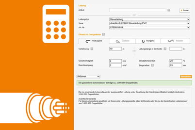 chainflex® lifetime calculator